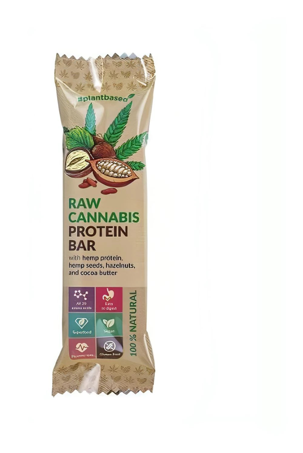 Raw Cannabis Protein Bar - Hazel Nuts & Cocoa Butter Locks World