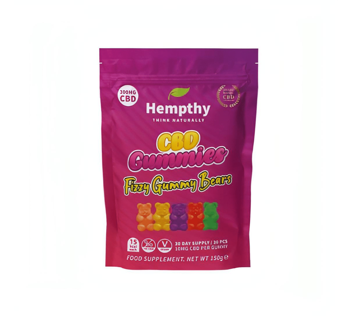 Hempthy CBD Fizzy Gummy Bears 300mg locks-world-health