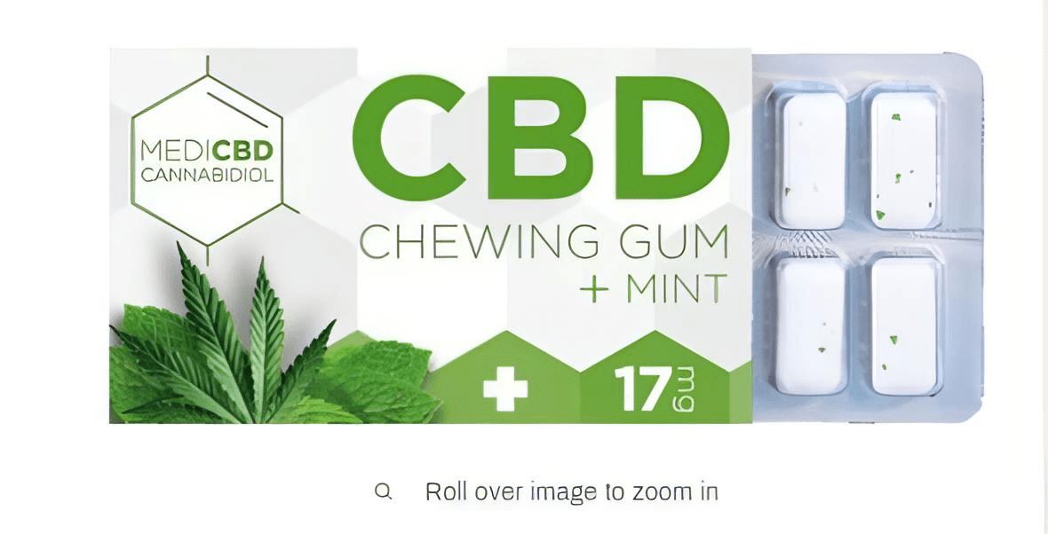 MediCBD CBD Mint Chewing Gum 17mg locks-world-health