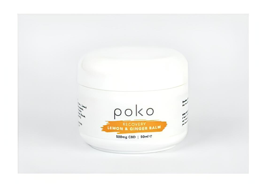 Poko CBD Recovery Lemon & Ginger Balm 500mg 50ml locks-world-health